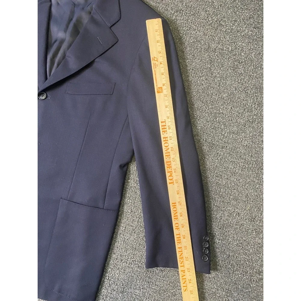 Ermenegildo Zegna Traveller 3-Button Blazer Navy Mens 41S‎ Wool Blend Sport Coat